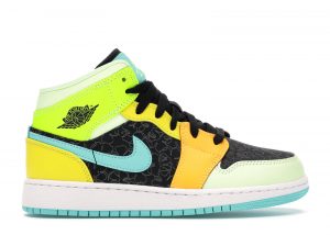 Air Jordan 1 Mid SE Aurora Green (GS)