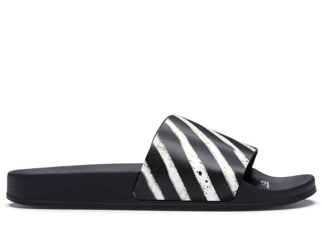 OFF-WHITE Spray Stripes Slider Black White FW19