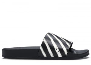 OFF-WHITE Spray Stripes Slider Black White FW19