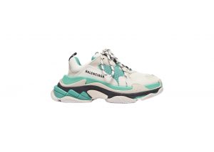 Balencaiga Triple S White Grey Turquoise (W)
