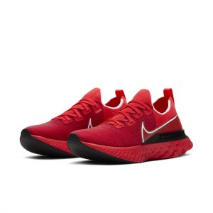 Nike React Infinity Run Flyknit Bright Crimson Black