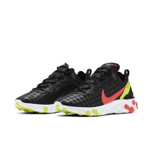 Nike React Element 55 Black Crimson Volt