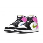 Jordan 1 Mid White Black Cyber Pink