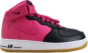 Nike Air Force 1 Mid Black Vivid Pink White (GS)