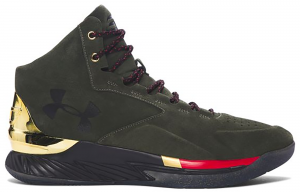 Under Armour Curry 1 Lux Mid Suede Downtown Green