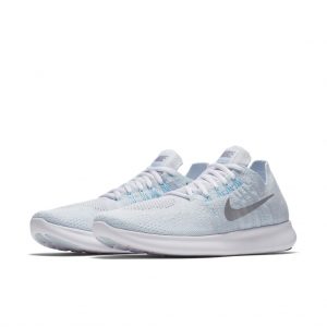 Nike Free Run Flyknit 2017 Pure Platinum Glacier Blue (W)