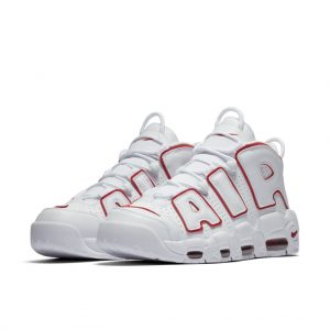 Nike Air More Uptempo White Varsity Red Outline
