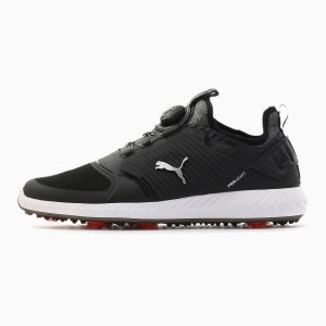 Puma Caged IGNITE PROADAPT Golfschuhe Schwarz/Silber (192236-02)