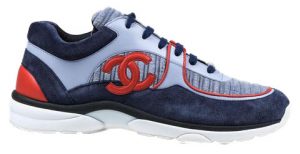 Chanel Low Top Trainer Navy Velvet