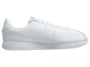 Nike Cortez Basic Leather White White-Wolf Grey-Mtllc Silver