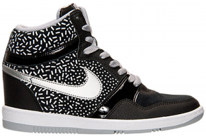 Nike Force Sky High Print Wedge Black White (W)