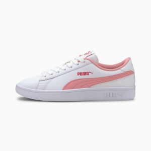 Puma Smash v2 Youth Weiß/Rosa (365170-18)