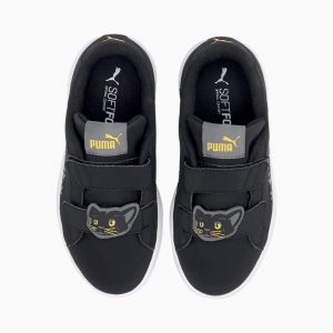 Puma Smash v2 Animals Kinder Schwarz/Grau (373185-03)