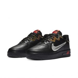 Nike Air Force 1 React Black Glow Habanero Red