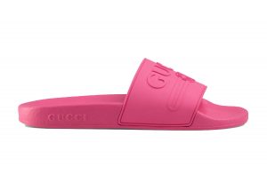 Gucci Logo Slide Pink Rubber