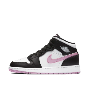 Air Jordan 1 Mid White Black Light Arctic Pink (GS) (2020) (555112-103)