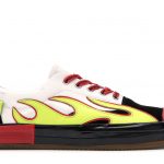 Palm Angels Low Top Multicolored Flame White