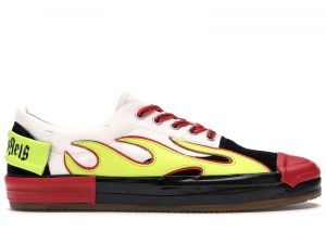Palm Angels Low Top Multicolored Flame White
