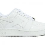 A Bathing Ape Bapesta Patent White