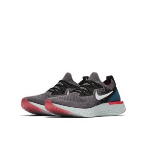 Nike Epic React Flyknit Gunsmoke Black Geode Teal (GS)