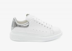 Alexander McQueen Oversized White Silver Croco (W)