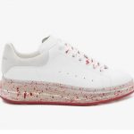 Alexander McQueen Oversized White Splatter Red