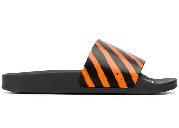 Off-White Spray Stripes Slides Orange