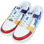 A Bathing Ape Bapesta Low Crazy White