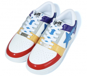 A Bathing Ape Bapesta Low Crazy White