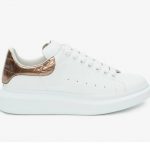 Alexander McQueen Oversized White Rose Gold Croco