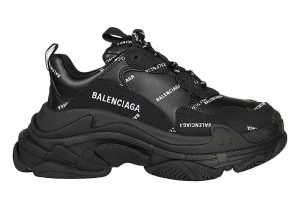 Balenciaga Triple S Black Logo (W)