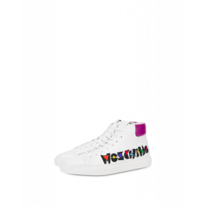 Moschino High Sneakers Aus Kalbsleder Geometric Logo (POLMB15122G1CGAB10B)