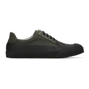 Dries Van Noten Khaki Canvas Low-Top Sneakers (MS27/131 QU620)