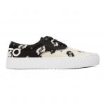 Kenzo Black and Off-White Printed IKAT K-Skate Sneakers (FA55SN260F78)