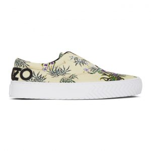 Kenzo Off-White Printed Sea Lily K-Skate Sneakers (FA55SN260F77)