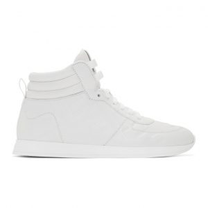 Fendi White Nappa Forever Fendi High-Top Sneakers (8E7045 AADS)