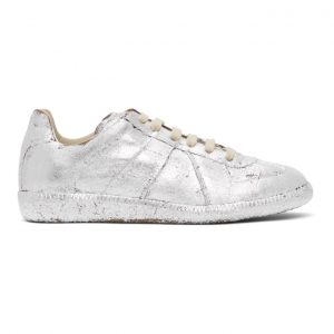 Maison Margiela Silver Painted Replica Sneakers (S58WS0109 P3840)