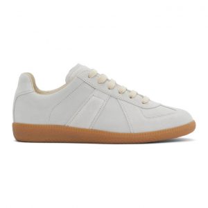 Maison Margiela Grey Waxy Suede Replica Sneakers (S58WS0109 PR646)