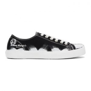 Maison Margiela Black and White Vandal Tabi Sneakers (S37WS0495 P3719 H8328)