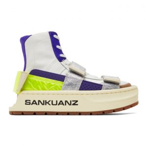 Sankuanz White Chunky Protector Sneakers (SKZM20AW0FW0202-BG)