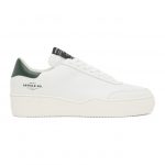 Article No. White and Green 0517 Low-Top Sneakers (0517-02-01)