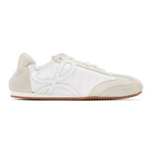 Loewe White and Off-White Ballet Runner Sneakers (M816282X01)