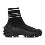 1017 ALYX 9SM Black Knit Logo High-Top Sneakers (AAUBO0041YA01.F20)