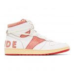 Rhude White and Red Rhecess Hi Sneakers (RHU08PF20119)
