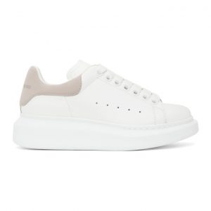 Alexander McQueen White and Pink Oversized Sneakers (553770 WHGP7)