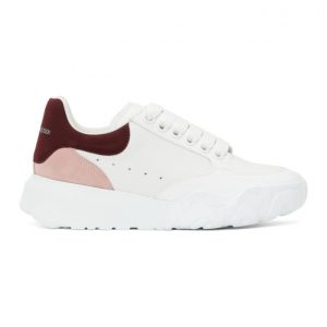 Alexander McQueen White Tricolor Court Sneakers (633915 WHZ9B)