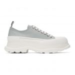 Alexander McQueen SSENSE Exclusive Grey Tread Slick Low Sneakers (604257W4MV2)