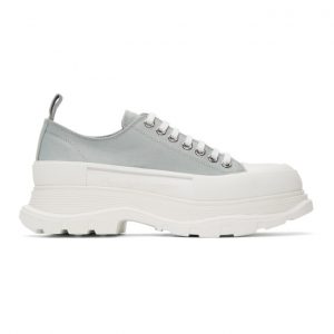 Alexander McQueen SSENSE Exclusive Grey Tread Slick Low Sneakers (604257W4MV2)
