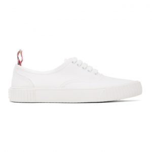 Thom Browne White Heritage Vulcanized Sneakers (FFD063A-01588)