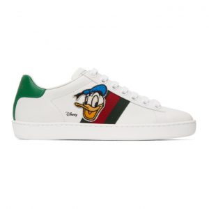 Gucci White Disney Edition Donald Duck Ace Sneakers (649401 1XG60)